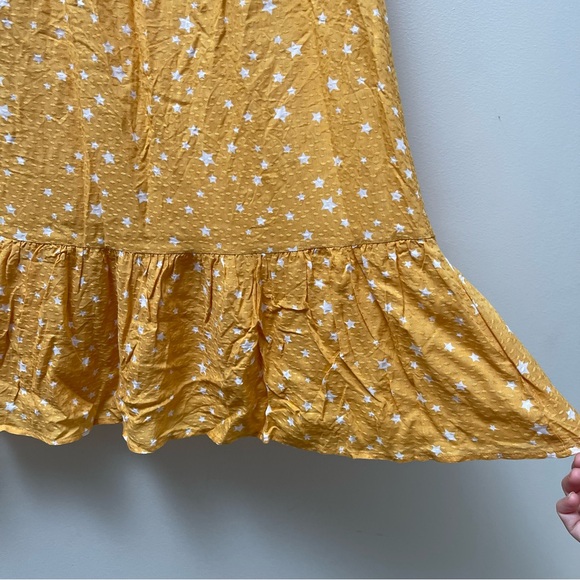 Everly Yellow Star Patterned Maxi Skirt - Picture 4 of 11